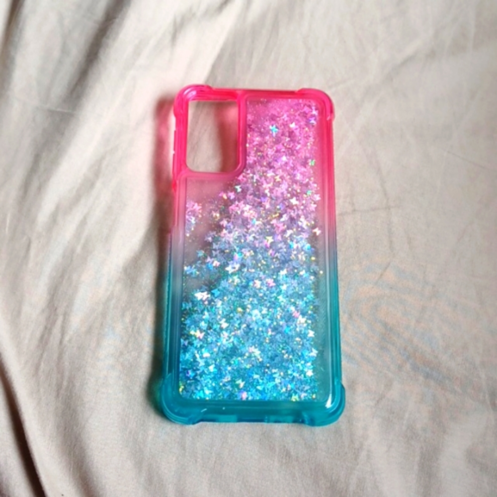 Glitter water cell phone case for galaxy A325g